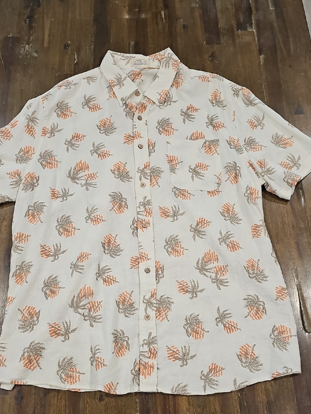 Faherty Breeze Shirt - Sunlit Palm And Waves Print